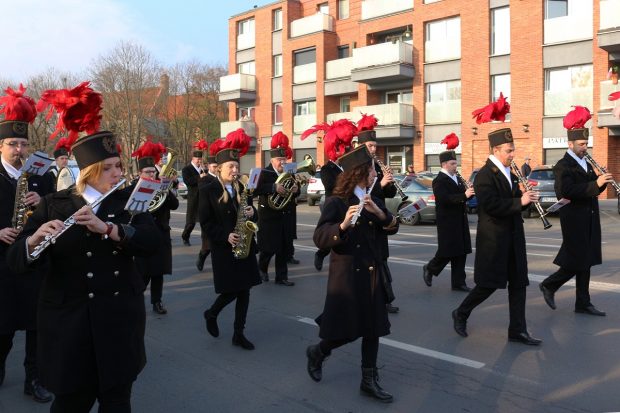 Górnicza orkiestra na Święcie Niepodległości